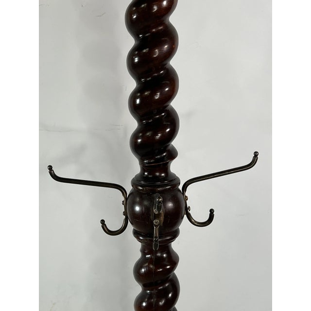 Brown Vintage Mahogany Coat Rack For Sale - Image 8 of 13