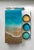 Early 21st Century I Was Here by Ana Hefco | Mixed Media on wood panel Abstract beach scene with blue and gold tones. For Sale - Image 5 of 5