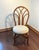 Vintage Coastal Boho Rattan Fan-Back Side Chair For Sale - Image 4 of 17