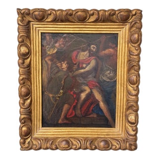 17th Century Italian School Oil Painting, "The Coronation of Thorns" After Titian For Sale