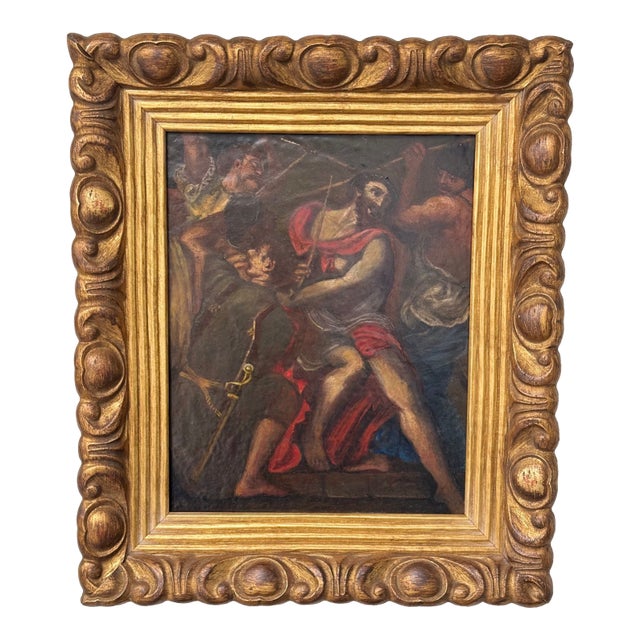 17th Century Italian School Oil Painting, "The Coronation of Thorns" After Titian For Sale