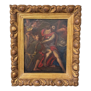 17th Century Italian School Oil Painting, "The Coronation of Thorns" After Titian