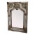 Distressed Trumeau Mirror With Shell Motif For Sale
