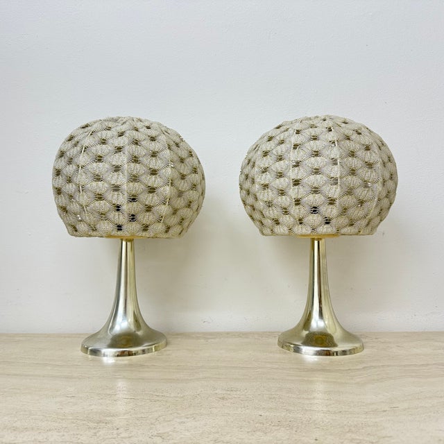 Plastic Table Lamps with Fabric Shades from Aro Leuchte, 1970s, Set of 2 For Sale - Image 7 of 18