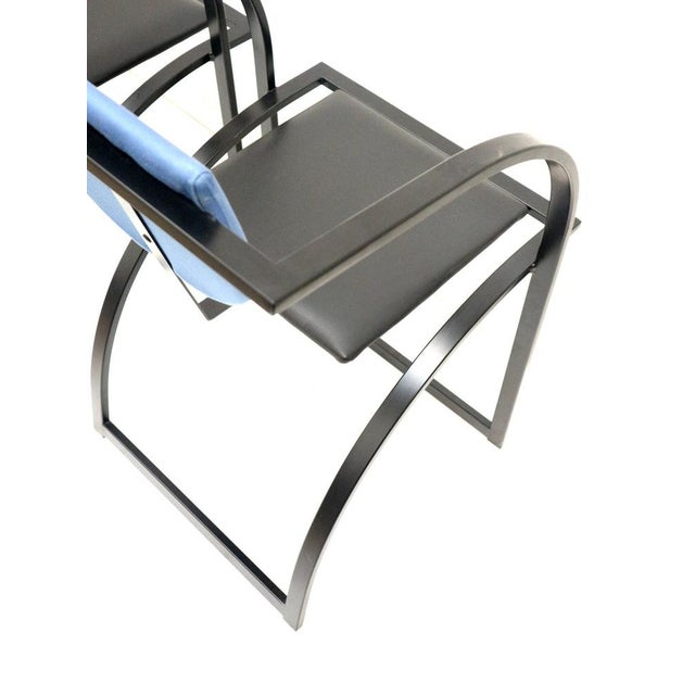 Set of 4 vintage postmodern dining room chairs Model ‘Cosinus’ by Karl Friedrich Förster for KFF Design. Dimensions:...