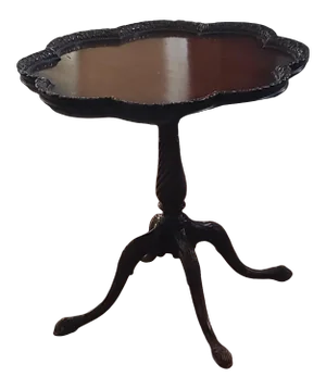 Antique Mahogany Heavy Piecrust Tripod Table