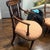 Wood Late 20th Century Neoclassical Mahogany Finish Open Arm Accent Chair With Damask Upholstery For Sale - Image 7 of 9