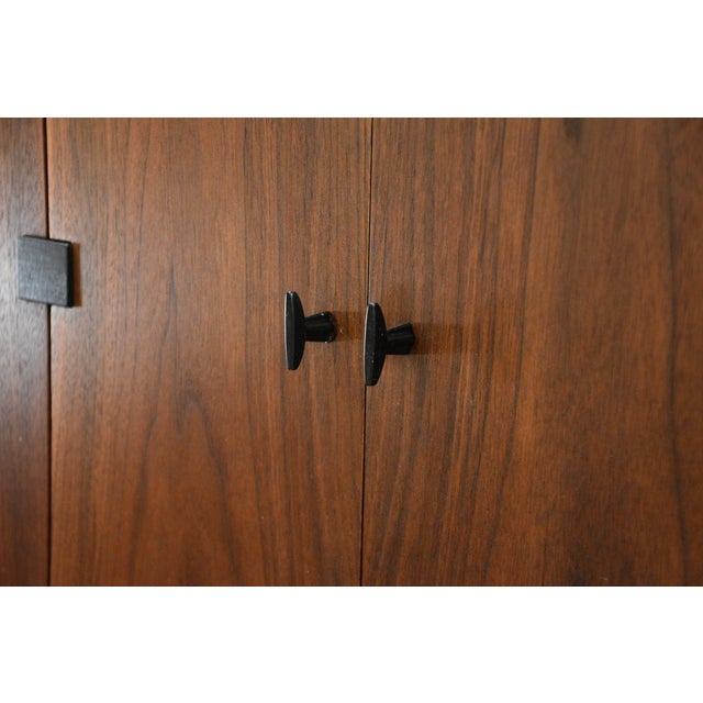 1960s Refinished Milo Baughman for Directional Walnut Armoire Dresser For Sale - Image 9 of 12