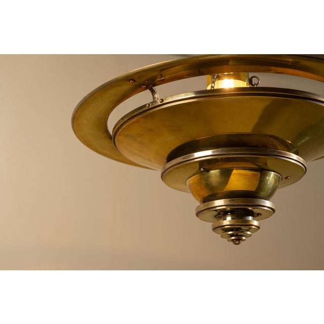 Gold Art Deco Lamp in Brass from George Halais, France, 1930s For Sale - Image 8 of 11