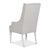 Upholstered Host Dining Chair in Ivory Chenille For Sale - Image 4 of 11