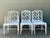 This set of six vintage Chinese Chippendale dining chairs combines traditional Chinese influence with the refined geometry...