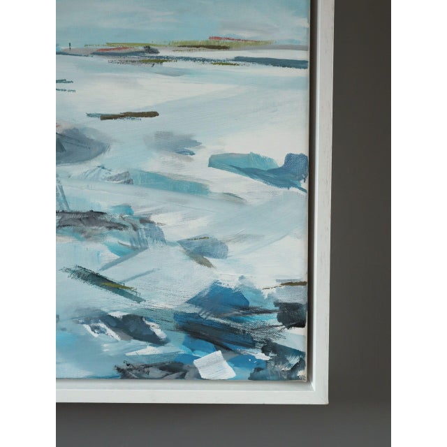 Contemporary 'St Michael's' Original British Coastal Landscape Acrylic Painting by British Artist Nicky Knill Jones, Framed For Sale - Image 6 of 12
