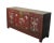 Two Doors 60" Long Red Hand Painted Antique Chinese Sideboard For Sale - Image 4 of 12