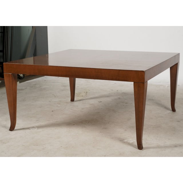 Contemporary Late 20th Century John Widdicomb Mahogany Square Coffee Table, 34 Inches For Sale - Image 3 of 6