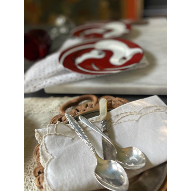 1970s Fitz and Floyd Calla Lily Plates - Set of 5 For Sale - Image 10 of 12