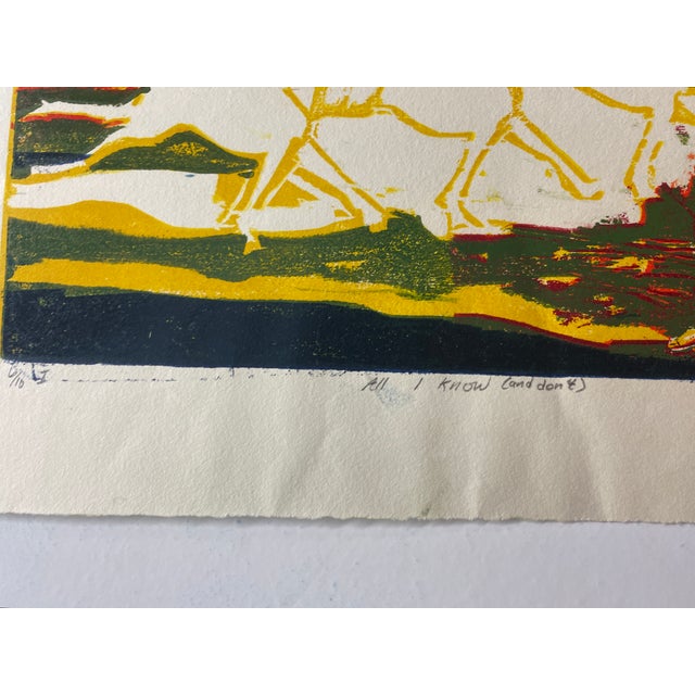 Traditional 1975 Sue Cohen Horse Serigraph For Sale - Image 3 of 4