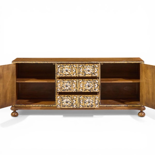John Widdicomb Mediterranean Mid Century Treasure Chest Credenza For Sale In Chicago - Image 6 of 10
