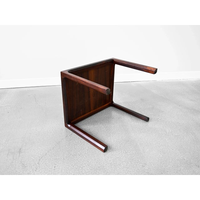 Brown Rosewood Side Table by Kai Kristiansen for Vildbjerg Møbelfabrik For Sale - Image 8 of 10