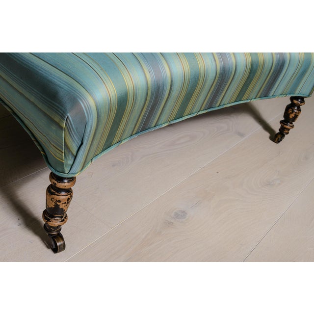 French Napoleon !!! Upholstered Ottoman on Caster For Sale In West Palm - Image 6 of 10