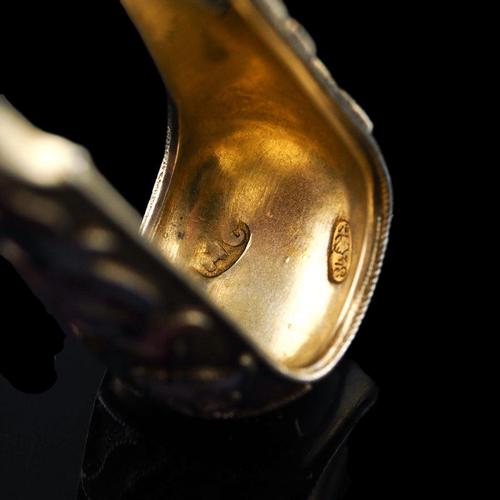 Antique Russian Silver Enamel Cloisonne Sugar Tongs by Maria Semenova, 1900s For Sale - Image 14 of 15