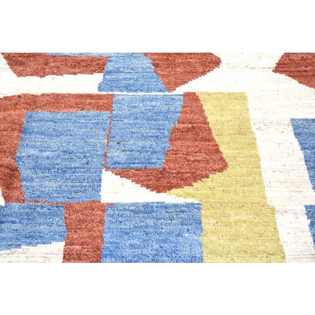 1990s Moroccan Hand Knotted Wool Rug, 8'3"x9'10" For Sale - Image 5 of 6