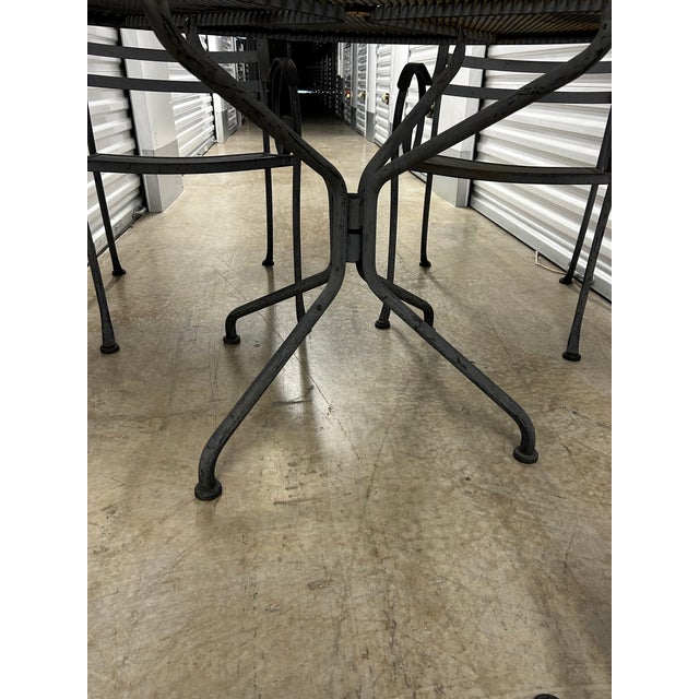 Vintage Wrought Iron Patio Set in the Style of Russell Woodard For Sale - Image 12 of 12