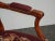 Vintage French Provincial Burgundy Needlepoint Tapestry Chair For Sale - Image 9 of 13