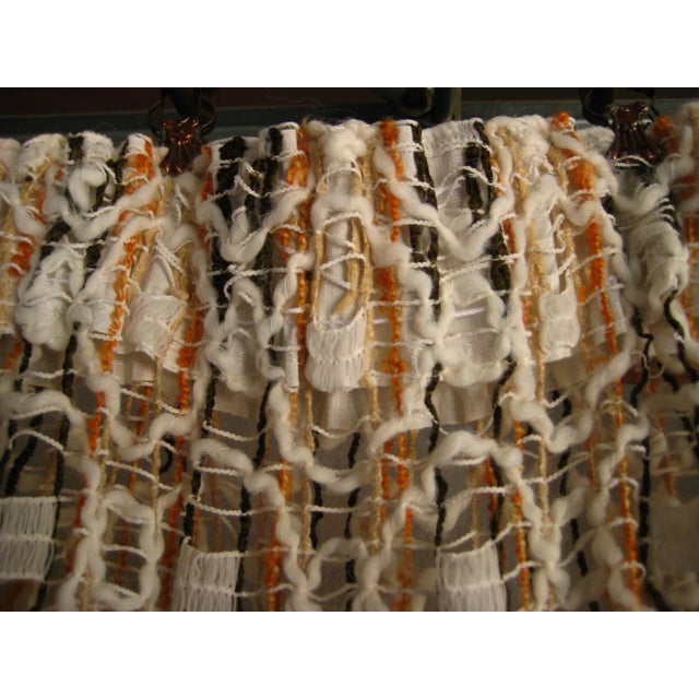 Jack Lenor Larsen Jack Lenor Larsen Style Mid Century Pair of Sheer Curtains For Sale - Image 4 of 11