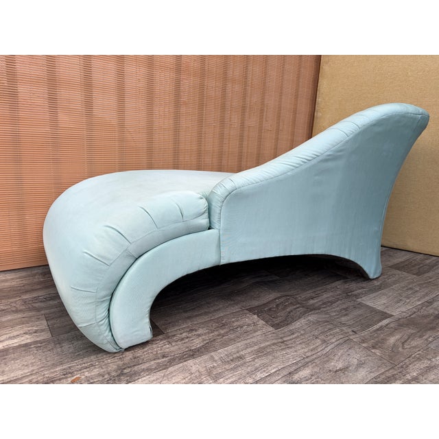 1990s Postmodern Art Deco Revival Chaise Lounge by Carson's Furniture. For Sale - Image 17 of 18