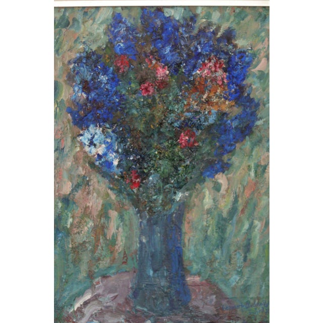 Lennart Andersson, Blue Vase, 1968, Oil on Canvas, Framed For Sale - Image 12 of 18