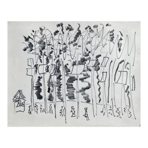 Frank Wallace Bread & Puppet Theater Vermont Drawing