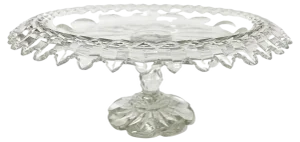 19th Century Crystal Footed Turnover Bowl