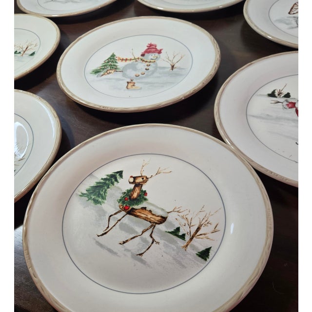 American Atelier Christmas Plates- Set of 22 For Sale - Image 9 of 16