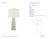 Chapman & Myers by Visual Comfort Signature Parisienne Medium Table Lamp in Iced Coconut with Linen Shade Designer:...