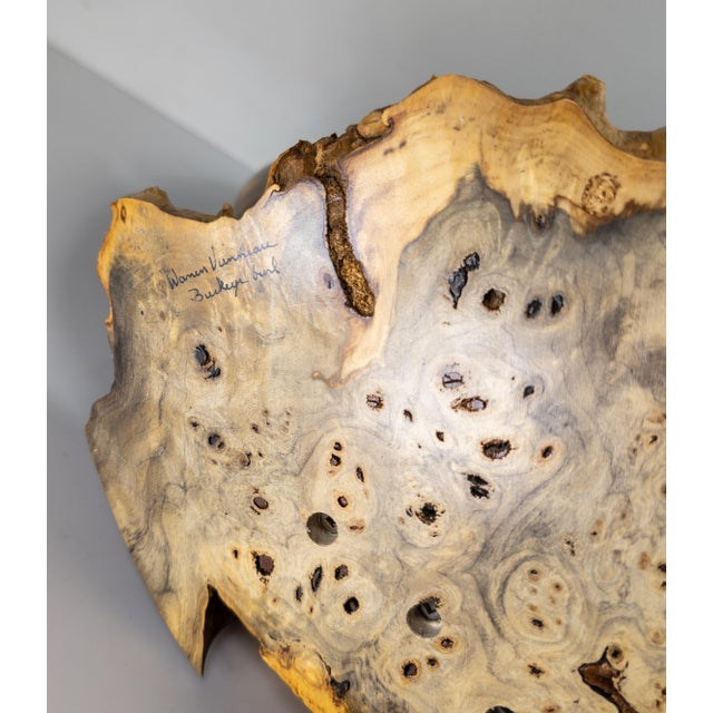 21st Century Modernist Contemporary Carved Burl Wood Vase by Warren Vienneau For Sale - Image 13 of 13