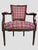 French French Mahogany Square Back Chair Pair Pink Velvet Magenta Purple Petit Point For Sale - Image 3 of 17