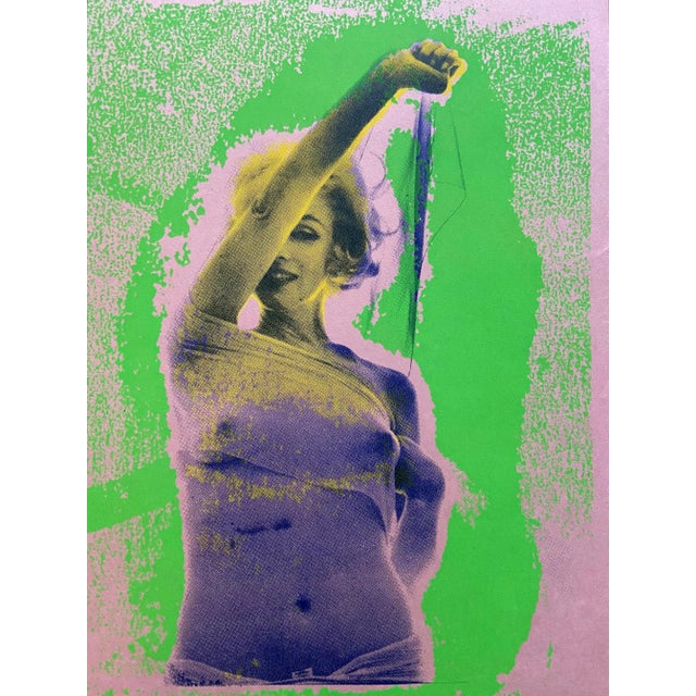 Bert stern - silkscreen the last session - yellow large screen print in a single run which was used as a proof for the no2...