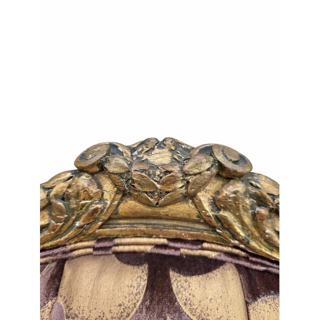Antique French Louis XV Style Ornate Carved Giltwood Fauteuil Armchairs Newly Reupholstered - Pair For Sale - Image 10 of 12