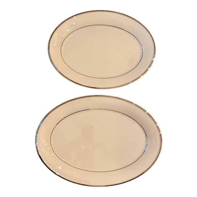 Lenox Solitaire Platters- a Pair For Sale