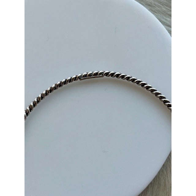 Tiffany and Co. Tiffany & Co. Sterling Silver Twisted Rope Cable Bangle, Discontinued For Sale - Image 4 of 6