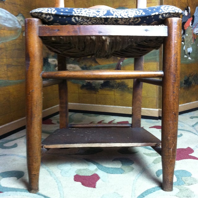Mid 19th Century Set of 6 Italian Rush Seat Ladderback Church Chairs For Sale - Image 10 of 18