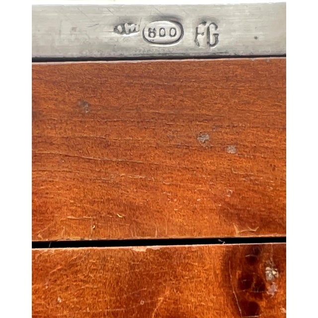 Mid-20th Century Italian Elm Burl and 800 Silver Jewelry Box from Leonardo Gaito Napoli, 1950s For Sale - Image 9 of 10