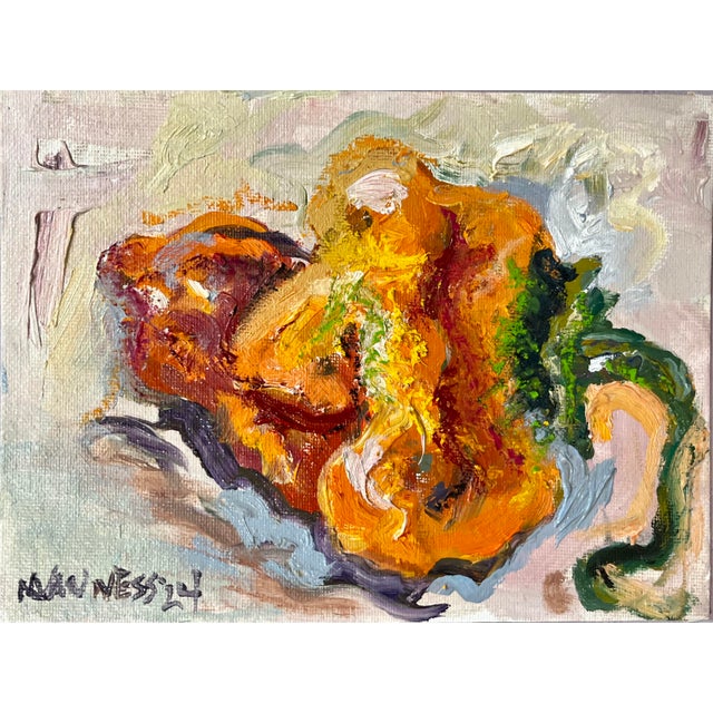 Habanero Chili Pepper #3, Expressionist Still Life Oil Painting For Sale In Saint Louis - Image 6 of 6