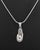 14K White Gold Flip Flop Diamond Pendant Necklace, brightly polished and engraved, designed as a detachable flip flop...