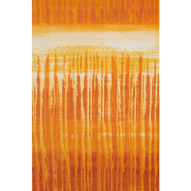 Orange "Volcanic Monochrome 4" Large Original Abstract Painting by Simon Findlay For Sale - Image 8 of 17