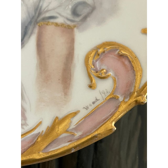 Mid 19th Century Antique Limoges France Marie-Louise Portrait Porcelain Plate For Sale - Image 5 of 8