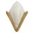 Art Deco French Art Deco Brass & Frosted Glass Shield Shaped Wall Sconces - A Pair For Sale - Image 3 of 9