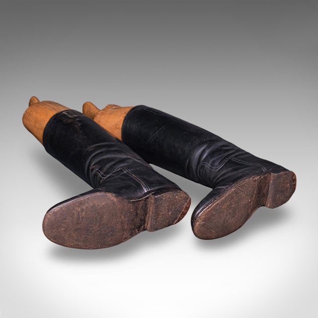 Antique Bootmaker's Last, English Leather, Beech Boots Stretcher, Maxwell London For Sale - Image 10 of 12