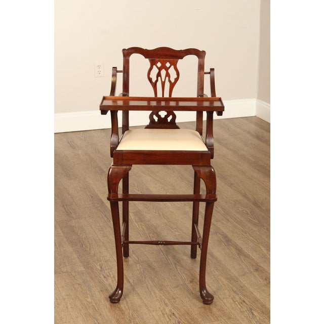 Madison Square Chippendale Style Mahogany Child's High Chair For Sale - Image 11 of 12