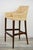 French Bar Stool in Wood and Rattan For Sale - Image 6 of 17